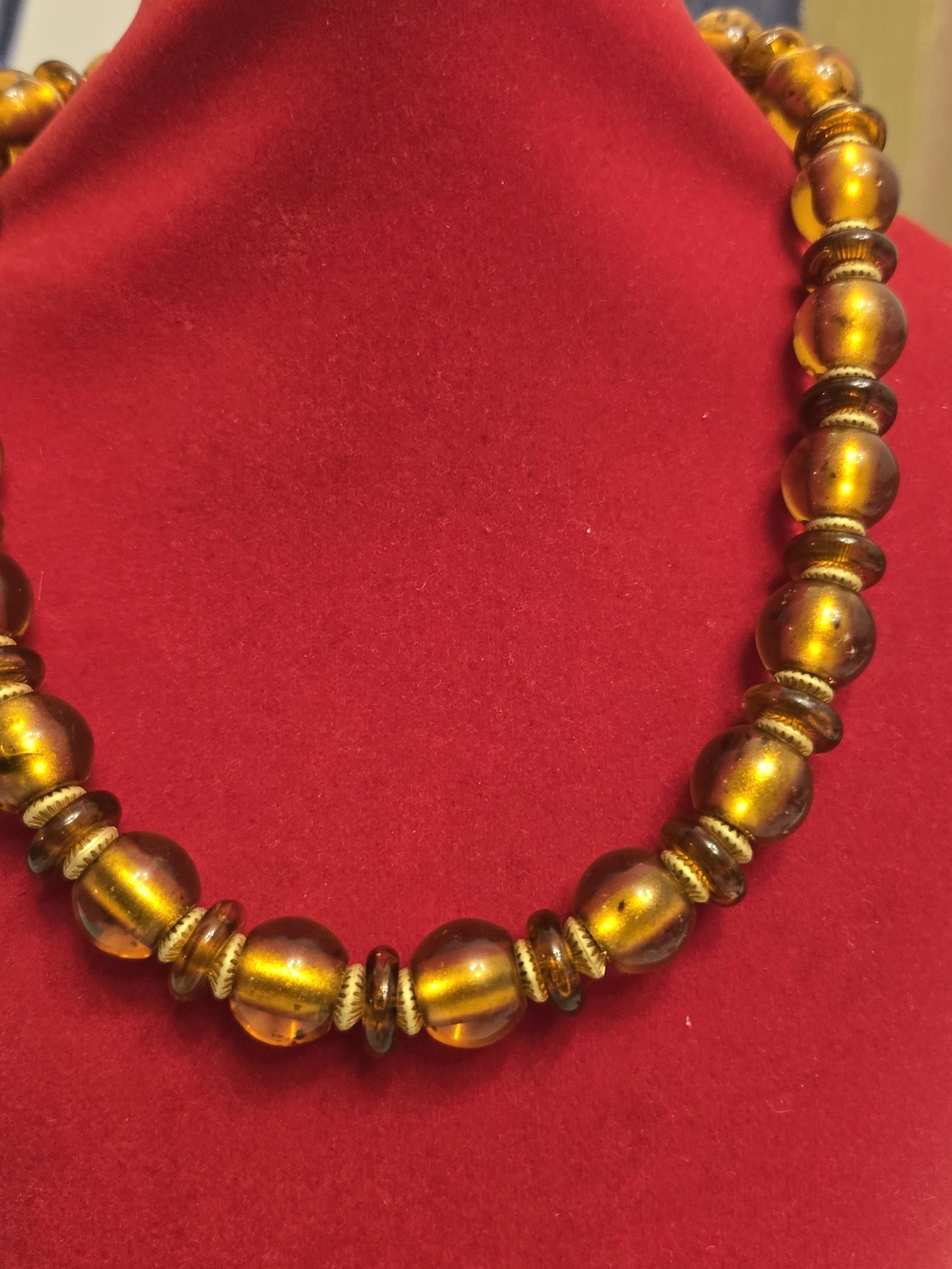 Givenchy Amber Glass Bead Necklace - Classic Women Jewelry - Picture 5 of 14